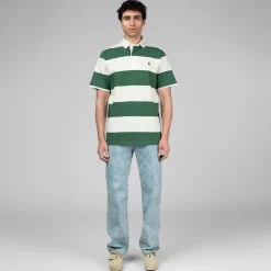 Lacoste Pantalons*Straight Leg Print Motif Denim Jeans Washed Bleach