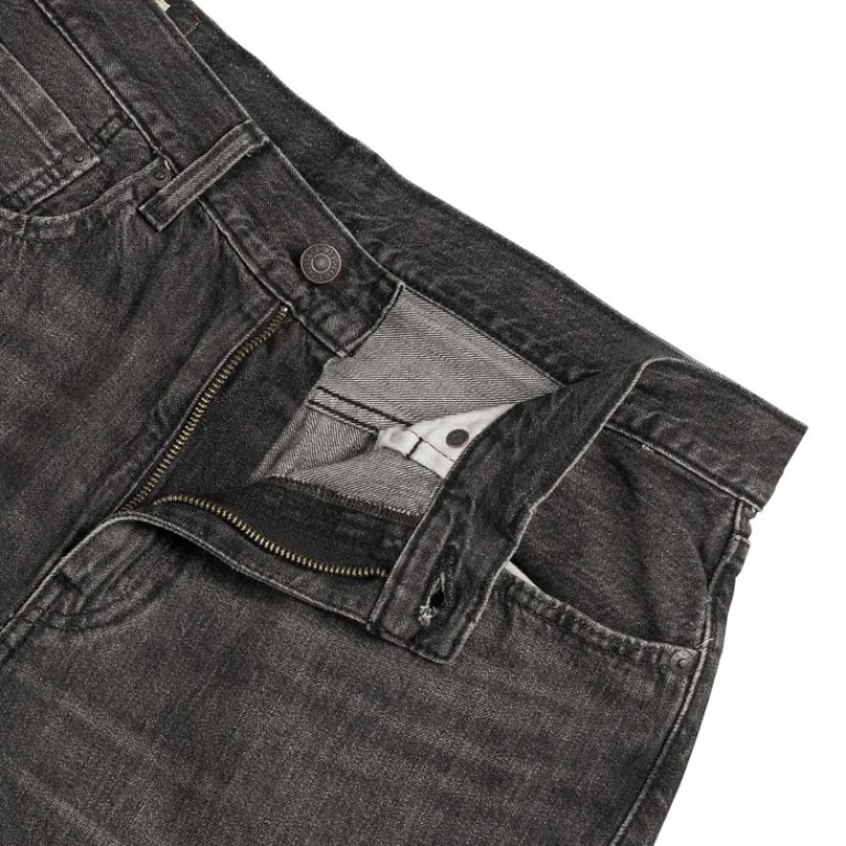Levi's Pantalons*505 Regular Basalt Rock Selvedge Black