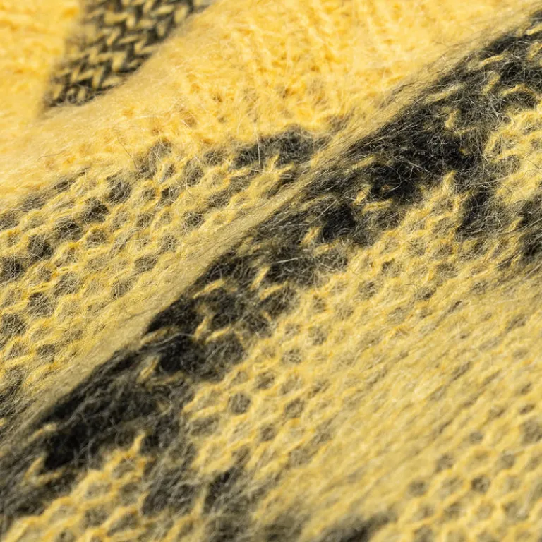 Marni Tricot*Brushed Check Fuzzy Wuzzy Sleeveless Jumper Maize