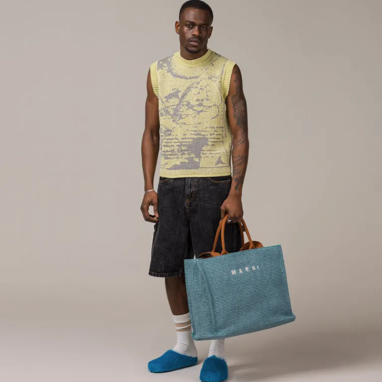 Marni Alle Anzeigen|Sacs*Cotton Shopping Bag Opal / Moca