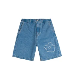 Marni Shorts*Denim Shorts With Patch Detail Cobalt