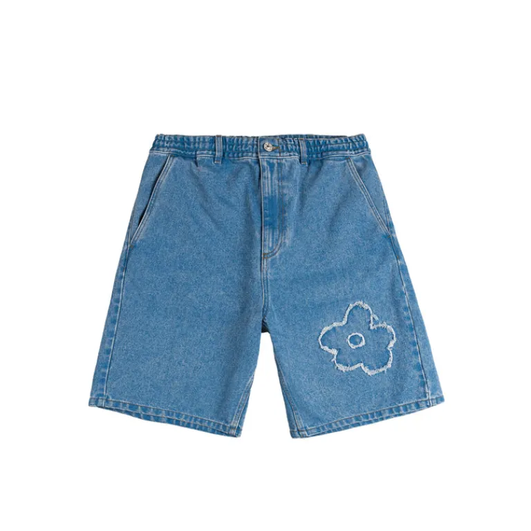 Marni Shorts*Denim Shorts With Patch Detail Cobalt