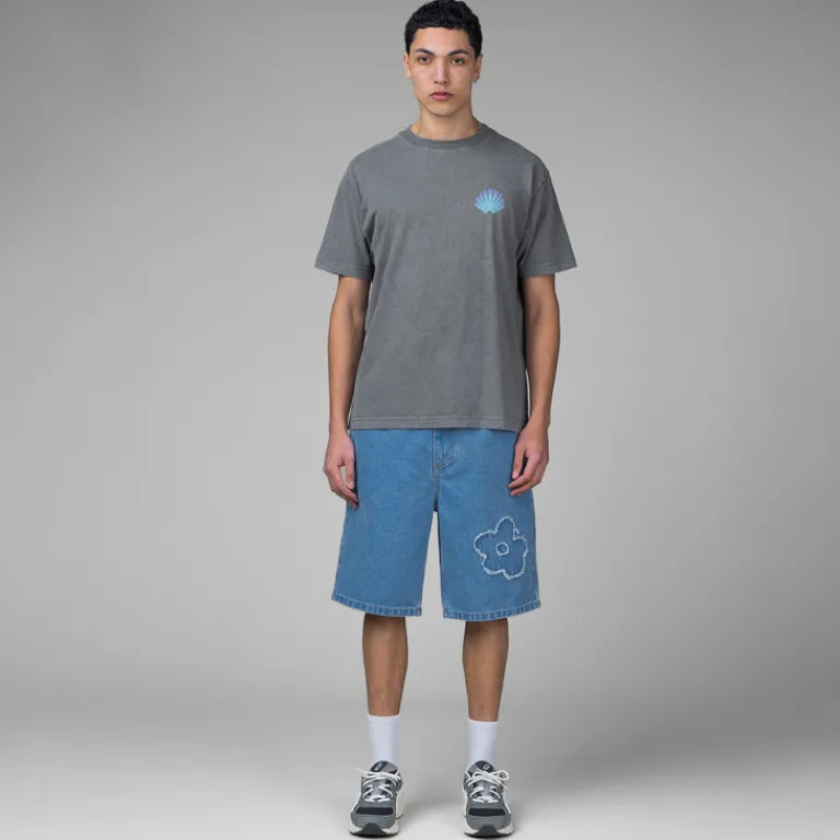 Marni Shorts*Denim Shorts With Patch Detail Cobalt