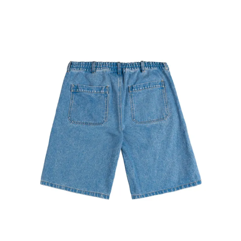 Marni Shorts*Denim Shorts With Patch Detail Cobalt