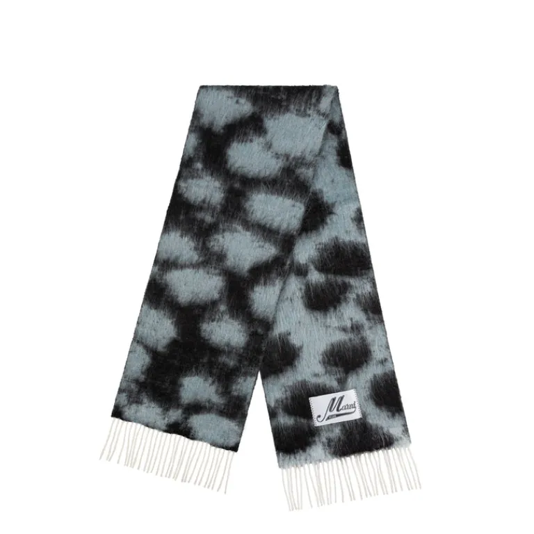 Marni Alle Anzeigen|Écharpes*Leopard Wool Blend Scarf Leaden Blue