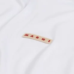 Marni T-Shirts*Logo Patch T-Shirt Lily White