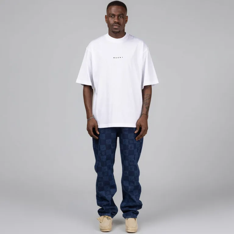 Marni T-Shirts*Mini Logo T-Shirt Lily White