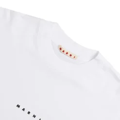 Marni T-Shirts*Mini Logo T-Shirt Lily White