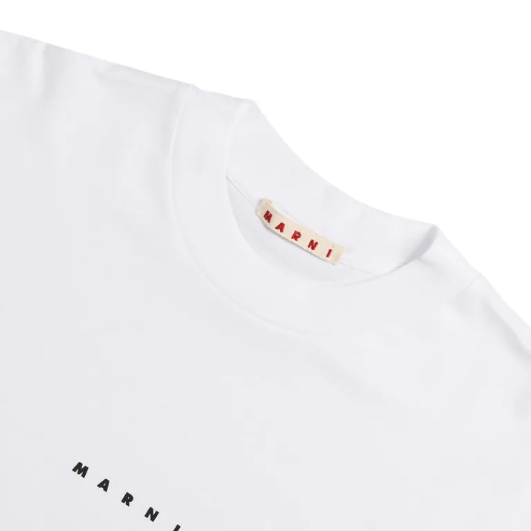 Marni T-Shirts*Mini Logo T-Shirt Lily White