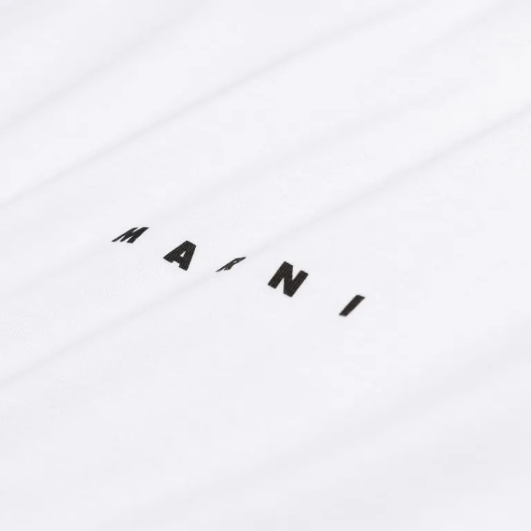 Marni T-Shirts*Mini Logo T-Shirt Lily White