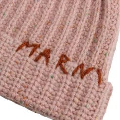 Marni Alle Anzeigen|Beanies*Ribbed Beanie Whit Hand Stitched Logo Peony
