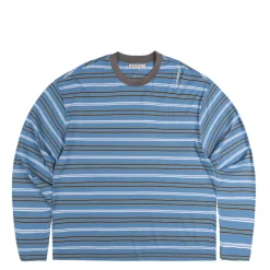 Marni T-Shirts*Striped Longsleeve Jersey Blue Lilac