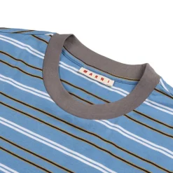 Marni T-Shirts*Striped Longsleeve Jersey Blue Lilac