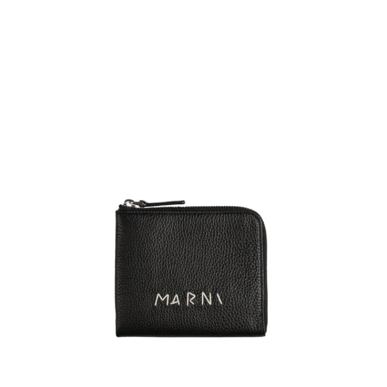 Marni Alle Anzeigen|Sacs*Zip Around Leather Wallet Black