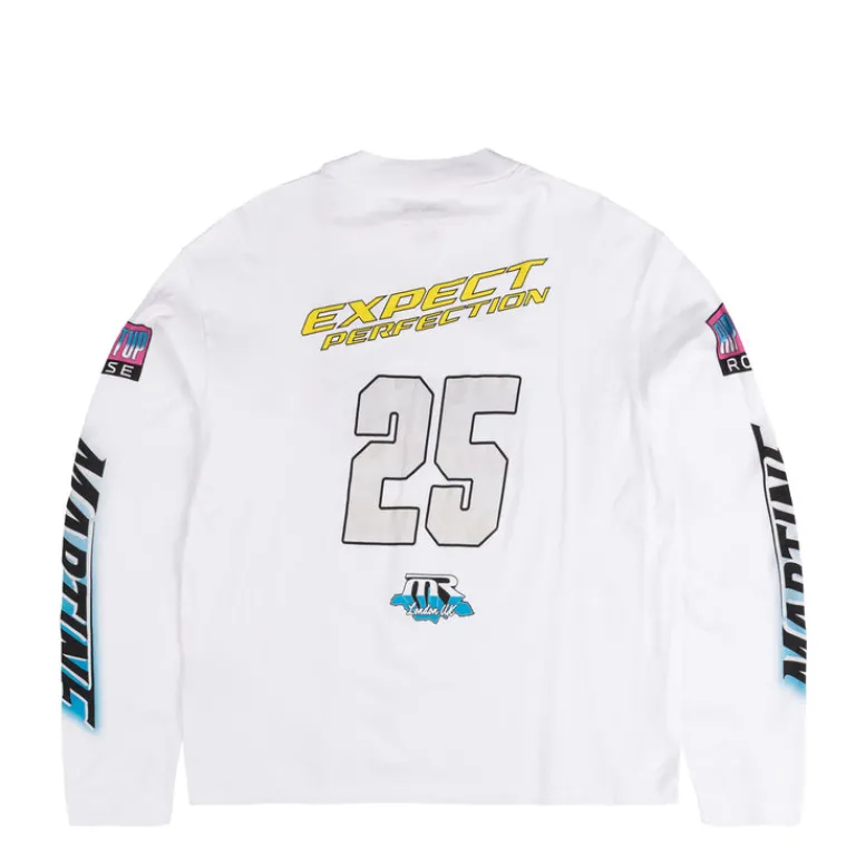 Martine Rose T-Shirts*Funnel Neck Longsleeve T-Shirt White BMX