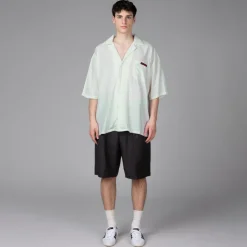 Martine Rose Chemises*Hawaiian Shirt Green Mint Scribble
