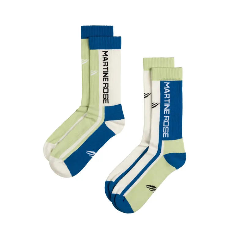 Martine Rose Chaussettes*Sports Sock Multipack Green / Blue