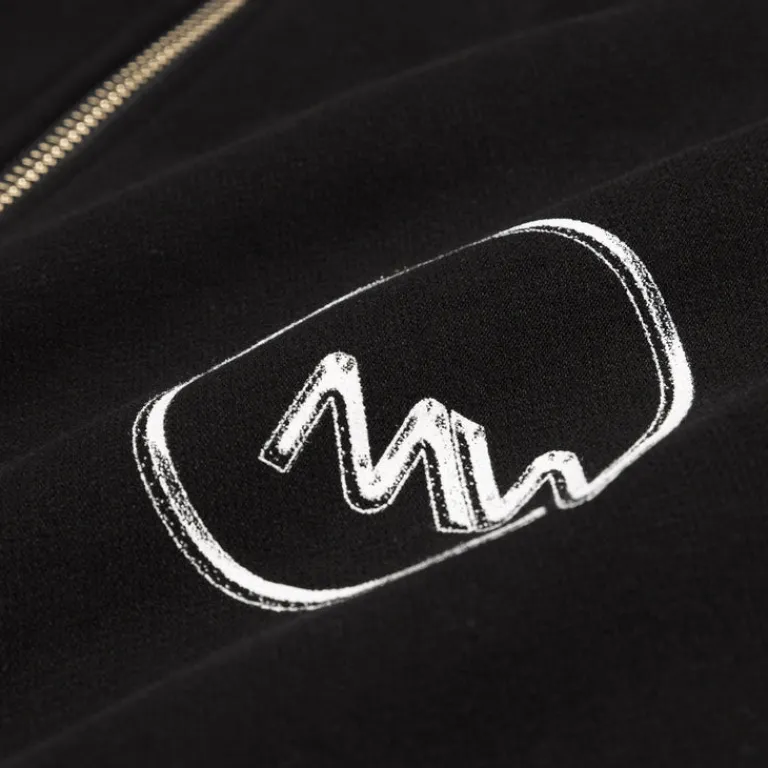 Metalwood Sweats À Capuche*Club 74 Zip Hooded Sweatshirt Black