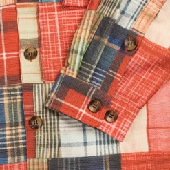 Metalwood Chemises*Madras Patch Explorer Shirt Multicolor