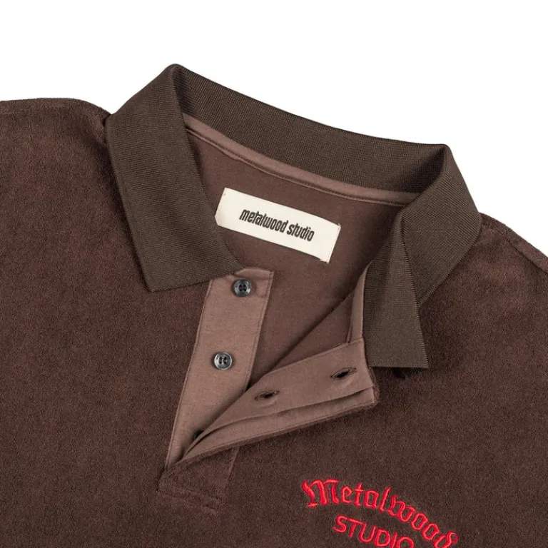 Metalwood T-Shirts*Medieval Terry Polo Dark Chocolate