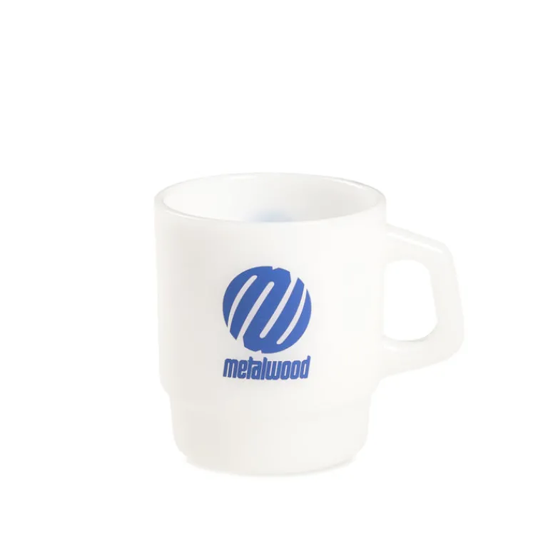Metalwood Alle Anzeigen|Vaisselle*Metal Logo Milk Glass Mug White