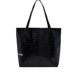 Metalwood Alle Anzeigen|Sacs*Metal Logo Stud Croc Tote Black