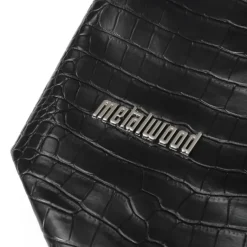 Metalwood Alle Anzeigen|Sacs*Metal Logo Stud Croc Tote Black