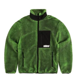 Metalwood Gilets*Painted Sherpa Fleece Jacket Green