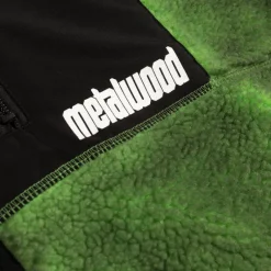 Metalwood Gilets*Painted Sherpa Fleece Jacket Green