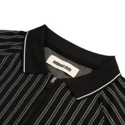 Metalwood T-Shirts*Ribbed LS Polo Black