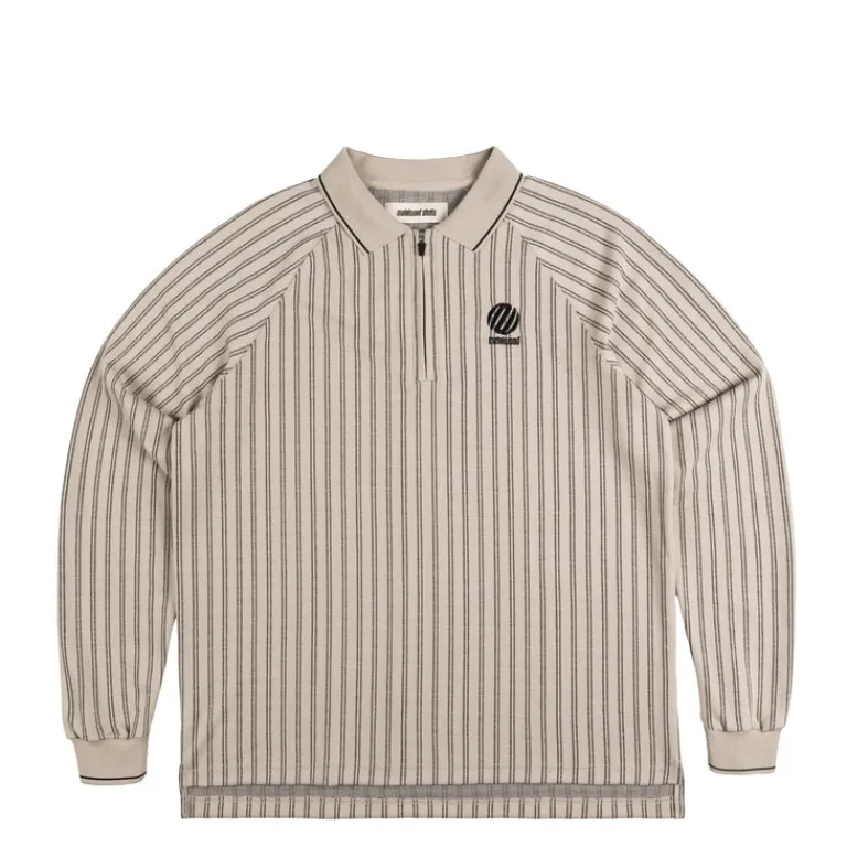 Metalwood T-Shirts*Ribbed LS Polo Tan