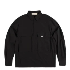 Metalwood Chemises*Ripstop Overshirt Black