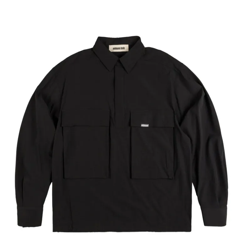 Metalwood Chemises*Ripstop Overshirt Black