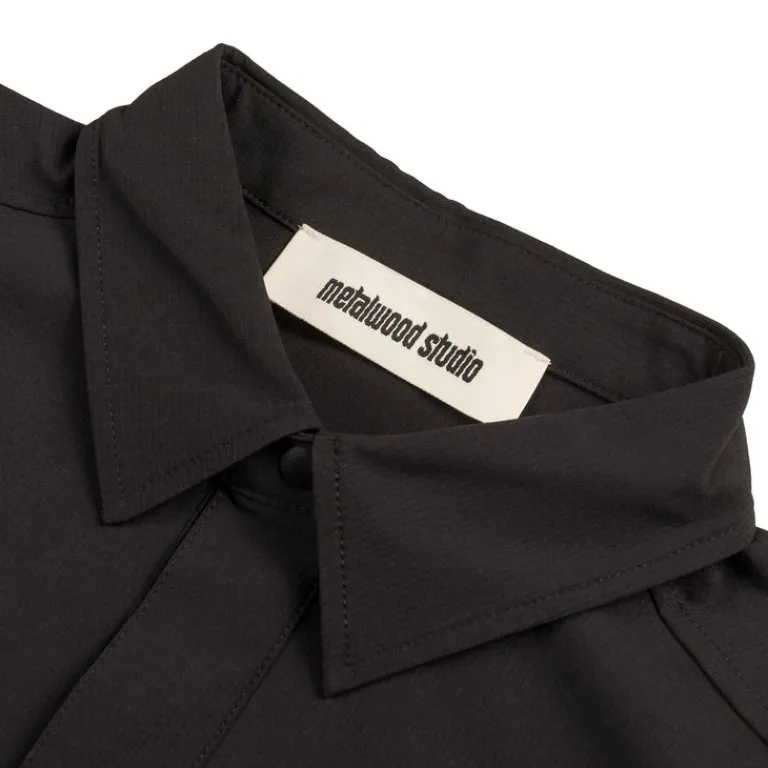 Metalwood Chemises*Ripstop Overshirt Black