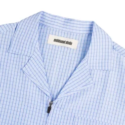 Metalwood Chemises*Textured Caddie Shirt Blue