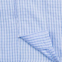 Metalwood Chemises*Textured Caddie Shirt Blue