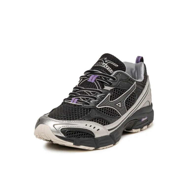 Mizuno Sneakers En Cuir|Chaussures De Running Retro*MXR Millennium Black / Black Sand / Purple Haze