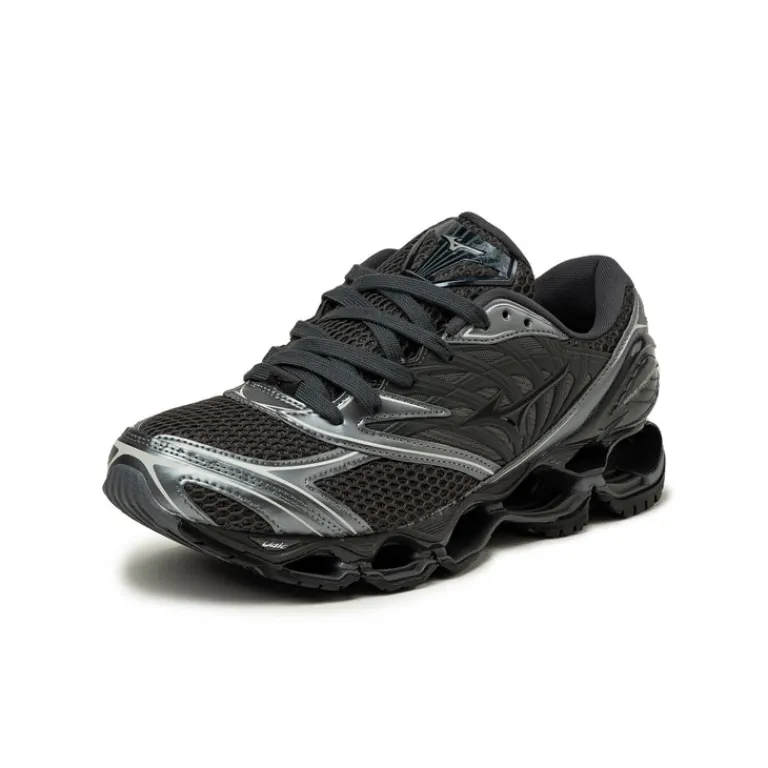 Mizuno Sneakers En Cuir|Chaussures De Running Retro*Wave Prophecy LS *Anodized* Black Sand / Black / Metallic Gray