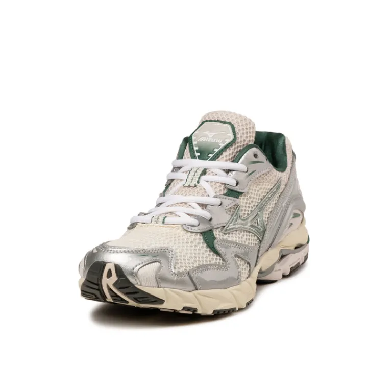 Mizuno Sneakers Végétaliens|Chaussures De Running Retro*Wave Rider 10 Snow White / Slate / Bistro Green