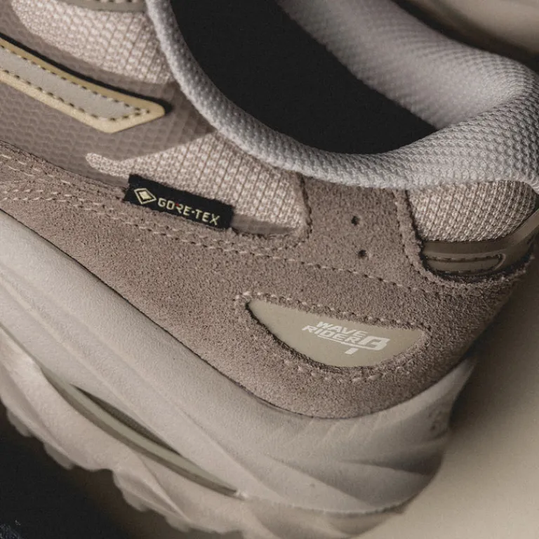 Mizuno Sneakers Imperméables|Sneakers En Cuir*Wave Rider Beta GTX Silver Cloud / Vintage Khaki / GE Gold