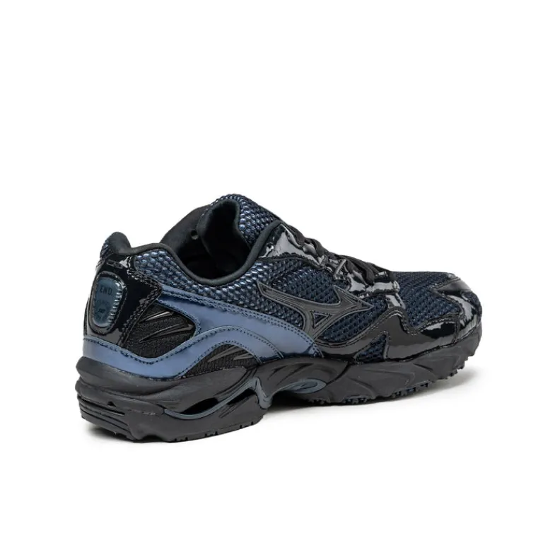 Mizuno Sneakers En Cuir|Chaussures De Running Retro*x END. Wave Rider 10 Estate Blue / Black Beaut