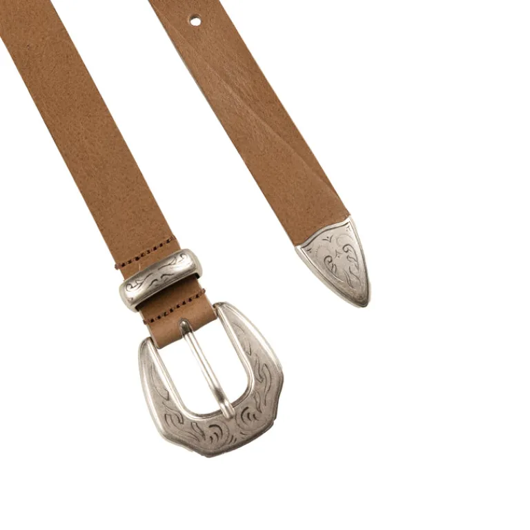 Molebo Alle Anzeigen|Ceinture*Embossed Hardware Leather Belt Dusted Brown