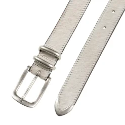 Molebo Alle Anzeigen|Ceinture*Refined Double Loop Ponyhair Belt White