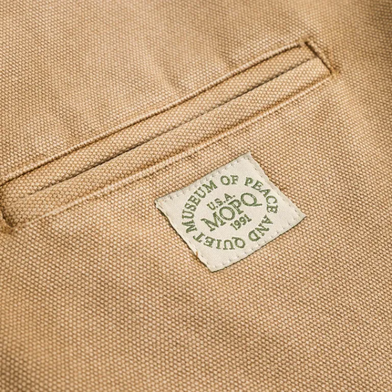 Museum of Peace & Quiet Gilets*Wordmark Canvas Work Jacket Tan