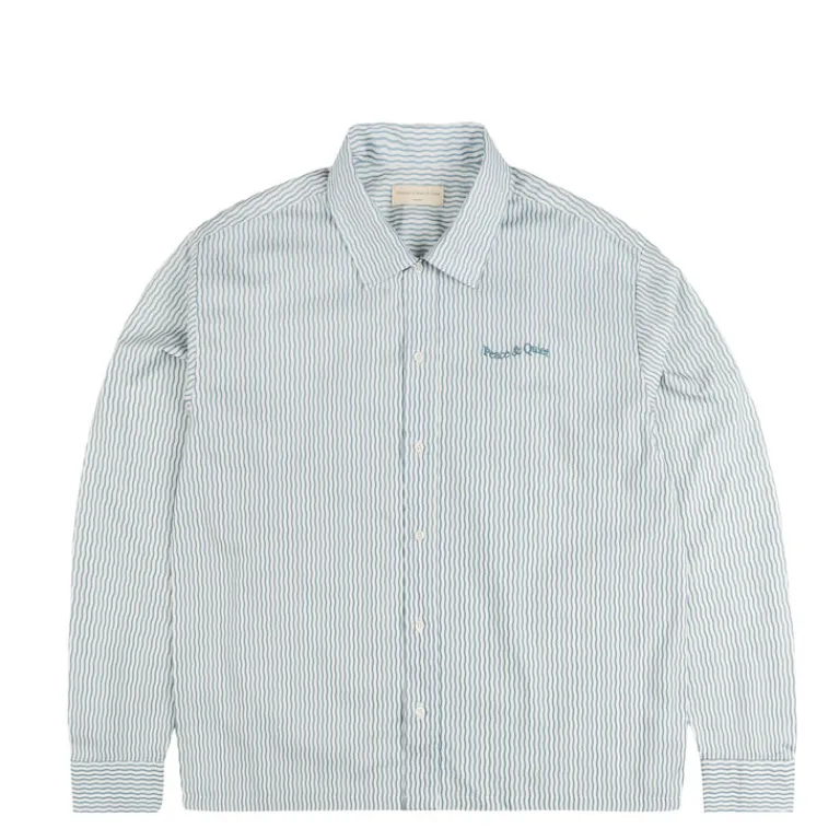 Museum of Peace & Quiet Chemises*Wordmark Poplin Buttonup Blue