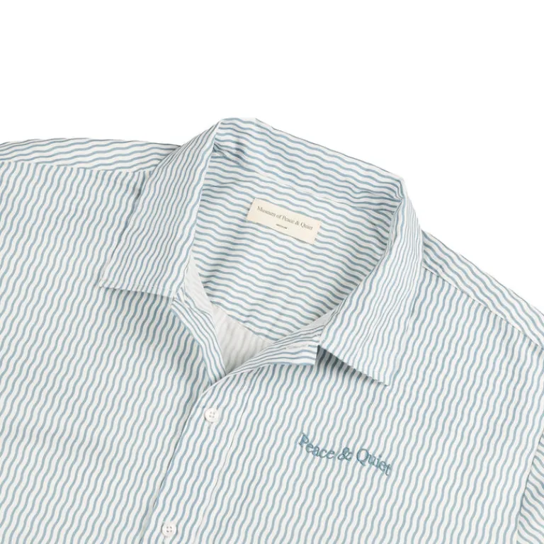 Museum of Peace & Quiet Chemises*Wordmark Poplin Buttonup Blue