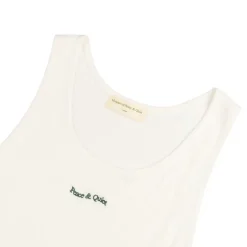 Museum of Peace & Quiet T-Shirts*Wordmark Ribbed Tank Top White