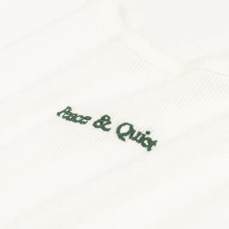 Museum of Peace & Quiet T-Shirts*Wordmark Ribbed Tank Top White