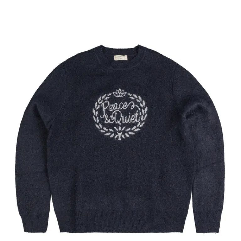 Museum of Peace & Quiet Tricot*Wreath Mohair Sweater Navy