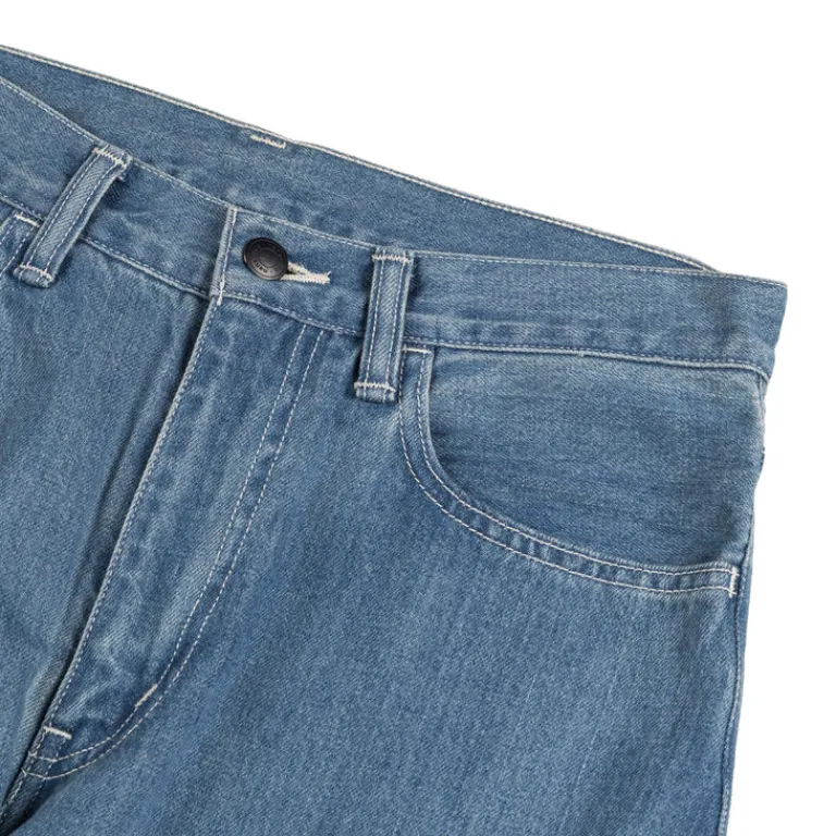 Nanamica Pantalons*5 Pockets Straight Denim Pants Indigo Bleach